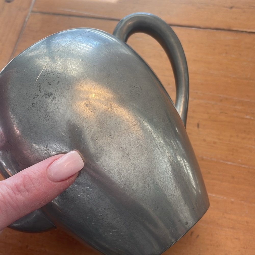 ANTIQUE PEWTER TEA SET, 6 PIECES - Picture 11 of 15